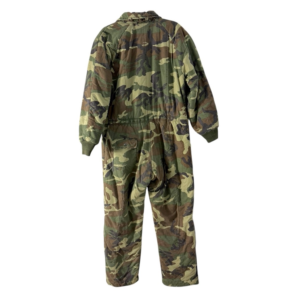 Vintage Black Sheep Camo Insulated Coveralls Jumpsuit Medium Hunting Utility - Picture 6 of 9